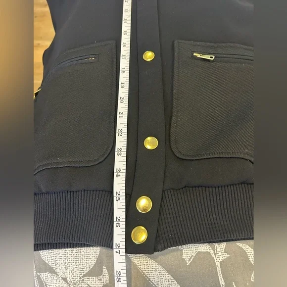 🖤”& Other Stories” Black Jacket with Gold Button Accents & Zippered Pockets Sz 6 - Picture 11 of 13